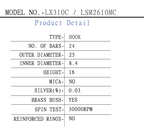 LX-310M Commutators