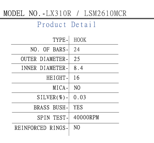 LX-310M Commutators